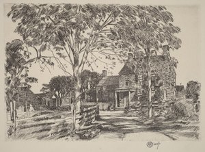 Walt Whitmans fødested af Childe Hassam