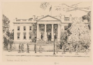 Det Hvide Hus, Washington, 1925 af Childe Hassam