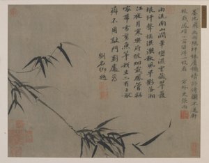 En spray af bambus, muligvis Qing-dynastiet (blæk på papir)