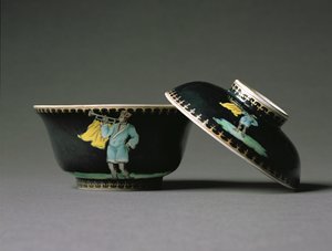 En sukkerskål og et låg, Qianlong Period (1736-95) ca. 1740 (porcelæn) (se også 314530)