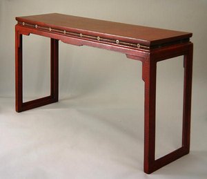 Alterbord, Qianlong periode (1736-95) (lakeret træ med jadeindlæg) (se også 272129)