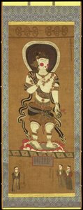 Avalokitesvara, Medfølelsens Buddha fra Mogao-hulerne, Dunhuang, Gansu-provinsen, Kina af Chinese School
