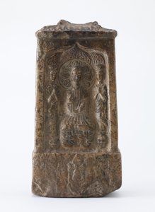 Buddhistisk tavle i form af en miniaturehelligdom, Opdelingsperiode, ca. 520 e.Kr af Chinese School