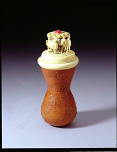 Kinesisk græskar og elfenbens cricketbur (se 197772) af Chinese School