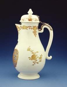 Kaffekande af Meissen-form dekoreret overvejende i forgyldt med Gustav Gabriel Loodhs våben, Qianlong-periode (1736-95) (porcelæn) (sidebillede af 210133)