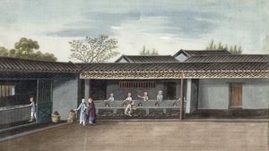 Tørring af teblade (wc på papir) af Chinese School