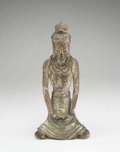 Figur af en Bodhisattva (keramik) af Chinese School