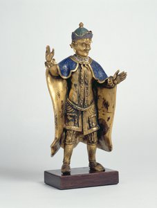 Udlænding med strakte arme (cloisonne-emalje) af Chinese School