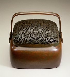 Håndvarmer, lavet af Tsui-li Wang Feng-chiang i Chia-hsing, Chekiang, Ming-dynastiet (slået og gennemboret kobber)