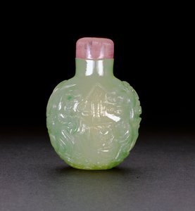 Jadeite snusflaske, ca. 1780-1850 (jade) af Chinese School