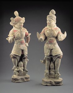 Par Lokapala figurer, Tang-dynastiet (618-907) (lertøj)