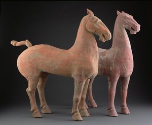 Hestepar, Han-dynastiet (206 f.Kr.-220 e.Kr.) (lertøj)