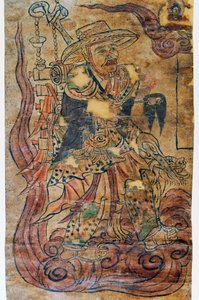 Pilgrimsmunk, miniature, Dunhuang, kinesisk civilisation, 9. århundrede af Chinese School