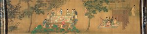 Lærde" Samling i en bambushave af Chinese School
