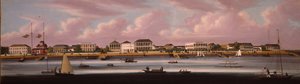 Shanghai Regatta med udsigt over Bund, ca. 1850 af Chinese School