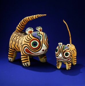 Tigre (malet klæde) (se også 235788) af Ching Period Chinese School