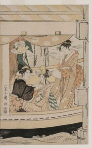 Fest på lystbåden Kawaichimaru af Chobunsai Eishi