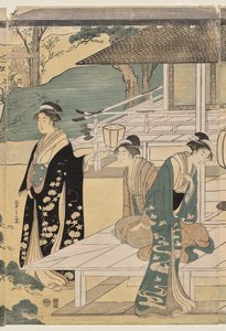 The Matsukaze Chapter of the Tale of Genji (fra serien The Tale of Genji in Elegant Modern Dress) af Chobunsai Eishi