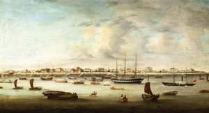 Kinesiske fiskefartøjer, Shanghai, ca. 1857 af Chow Qua