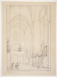 Forlæg til "Prospekt af det indre af den nordlige korsarm af Århus domkirke"