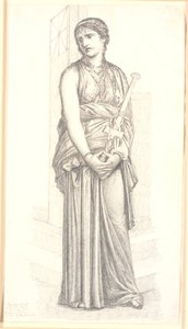 Medea med sværdet i hånden, hel figur af Christen Købke