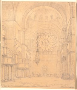 Parti af det indvendige af St.Marco i Venedig af Christen Købke