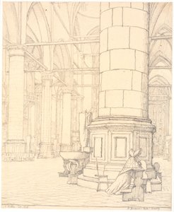 Parti fra det indre af Ss.Giovanni e Paolo i Venedig af Christen Købke