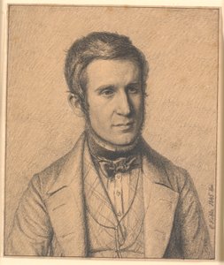 Portræt af kunstnerens kones broder Christen Christensen Købke (1817-1846) af Christen Købke
