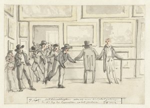 Besøgende på kunstudstillingen i Amsterdam i 1808