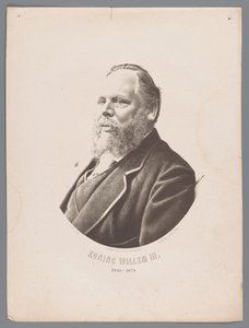 Portræt af William III af Holland Kong Vilhelm III 1849-1874 (titel på objekt) af Christiaan Bos