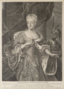 Portræt af prinsesse Charlotte af Brunswick-Wolfenbüttel 1694-1715, kone til zarevich Alexei Petro af Christian Albrecht Wortmann