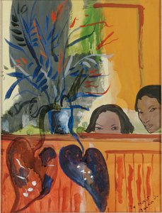 Interiør scene af Christian Bérard