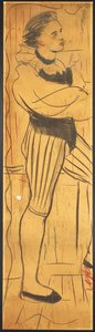 Triptych (tegning af en elskers scene) (blyant på papir) (se også 742029-30) af Christian Bérard