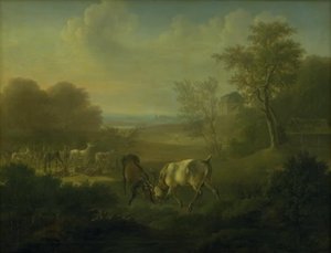 Hjorte i Dyrehaven, i baggrunden Eremitagen