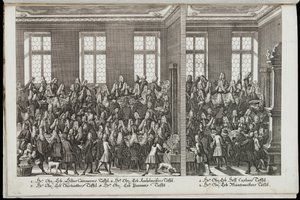 En banket. Festival til ære for kejser Charles VI, 1712 af Christian Engelbrecht