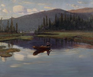 Fra Jupsjoen, eller Jupsea, ca. 1905 (olie på lærred) af Christian Eriksen Skredsvig