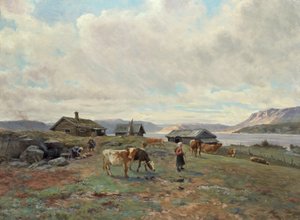 Morgenstemning ved Holmvassbu af Christian Eriksen Skredsvig