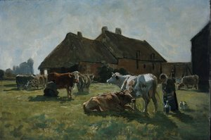 Studie til Forme a Venoix (olie på lærred) af Christian Eriksen Skredsvig