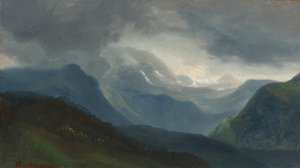Nærmer sig tordenvejr i Alperne af Christian Ernst Bernhard Morgenstern