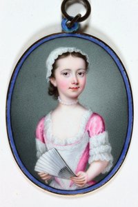 Lady Henrietta Cavendish Bentinck, senere grevinde af Stamford, 1741 (emalje) af Christian Friedrich Zincke