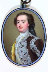 William Bentinck, 2. hertug af Portland (emalje) af Christian Friedrich Zincke