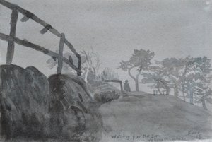 A Long Climb, 2015 (akvarel på papir) af Christian Furr