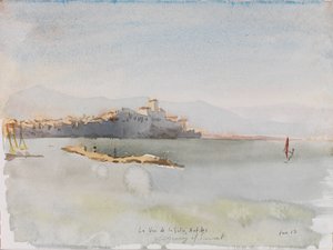 Antibes, 2017 (akvarel) af Christian Furr