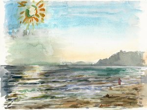 Arillas (akvarel) af Christian Furr