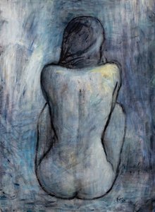 Blue Nude 2024 (olie på lærred)