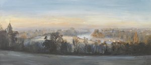 Blue Sunday Winter Morning - Richmond Hill, 2013 (olie på lærred) af Christian Furr
