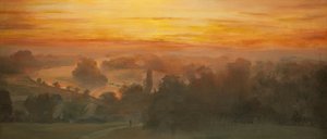 Orange Skies - Thames from Richmond Hill, Sunset, 2012 (olie på lærred)
