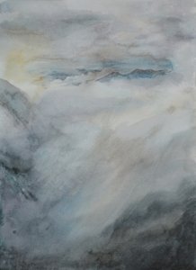 Sliding Cloud, 2015 (akvarel på papir)