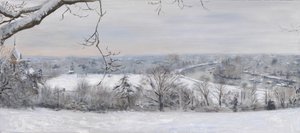 White Diamonds Richmond Hill Snow, 2015 (olie på lærred) af Christian Furr