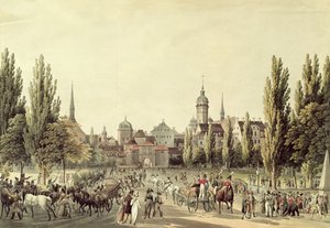 Udsigt over Leipzig fra Grimma-porten